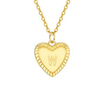 Load image into Gallery viewer, 14k Dainty Heart Pendant Letter Initial Necklace
