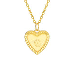 Load image into Gallery viewer, 14k Dainty Heart Pendant Letter Initial Necklace
