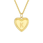 Load image into Gallery viewer, 14k Dainty Heart Pendant Letter Initial Necklace
