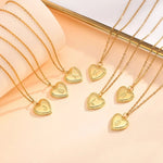 Load image into Gallery viewer, 14k Dainty Heart Pendant Letter Initial Necklace

