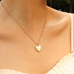 Load image into Gallery viewer, 14k Dainty Heart Pendant Letter Initial Necklace
