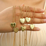 Load image into Gallery viewer, 14k Dainty Heart Pendant Letter Initial Necklace
