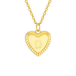 Load image into Gallery viewer, 14k Dainty Heart Pendant Letter Initial Necklace
