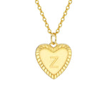 Load image into Gallery viewer, 14k Dainty Heart Pendant Letter Initial Necklace
