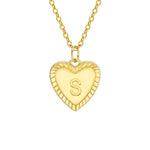 Load image into Gallery viewer, 14k Dainty Heart Pendant Letter Initial Necklace
