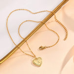 Load image into Gallery viewer, 14k Dainty Heart Pendant Letter Initial Necklace
