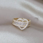 Load image into Gallery viewer, 14k Lovers Loop Diamond Heart Ring
