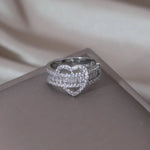 Load image into Gallery viewer, 14k Lovers Loop Diamond Heart Ring
