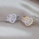 Load image into Gallery viewer, 14k Lovers Loop Diamond Heart Ring
