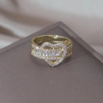 Load image into Gallery viewer, 14k Lovers Loop Diamond Heart Ring
