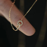 Load image into Gallery viewer, 14K S925 Interlaced Diamond Circles Necklace
