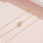 Load image into Gallery viewer, 14K S925 Interlaced Diamond Circles Necklace
