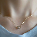 Load image into Gallery viewer, 14K S925 Interlaced Diamond Circles Necklace
