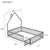 Gray Full House-Shaped Headboard Toddler Floor Bed with Fence