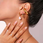 Load image into Gallery viewer, Knot Pearl Earrings Knot Pearl Stud Earrings
