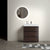 30 Walnut Bathroom Vanity with Sink Large Storage Freestanding Design One-Piece White Basin Pre-assembled In Walnut