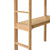 White Oak Twin High Loft Bed with Desk, Rubber Wood Frame