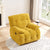 Overstuffed Ergonomic 360 Degree Swivel Rocking Recliner In Yellow