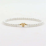 Load image into Gallery viewer, Engraved Initial Bead Bracelet Personalised Heart Bead Bracelet
