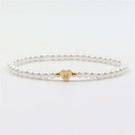 Load image into Gallery viewer, Engraved Initial Bead Bracelet Personalised Heart Bead Bracelet
