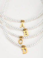Load image into Gallery viewer, Pearl Necklace with Initials Personalised Pearl Necklace
