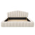 Queen Beige Velvet Upholstered Bed Frame with Shell-Shaped Headboard and Storage