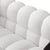 White Boucle 5-Seater Marshmallow Loveseat Sofa