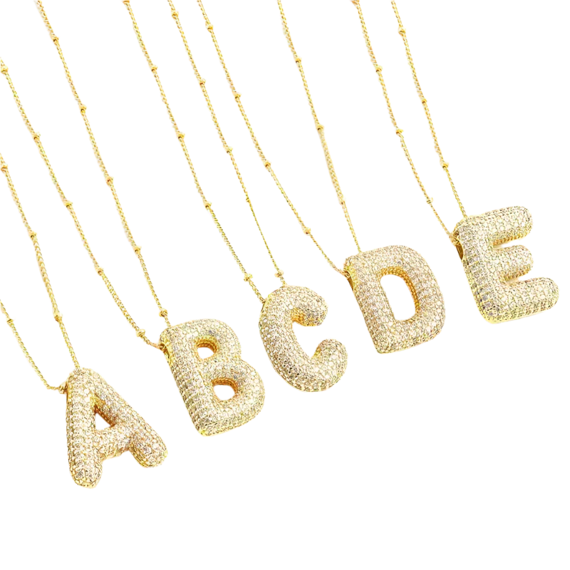 Elegant Initial Pendant Necklace in Gold