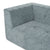 Mombasa 3-Seat Chenille Sofa in Blue Gray