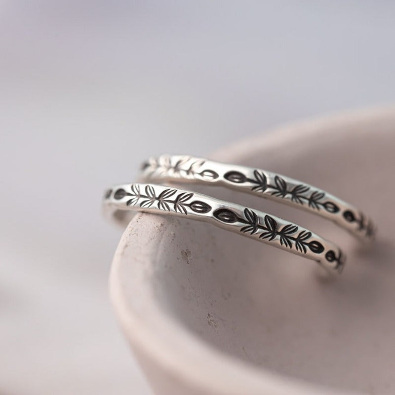 Sparkling Hoop Earrings in Silver