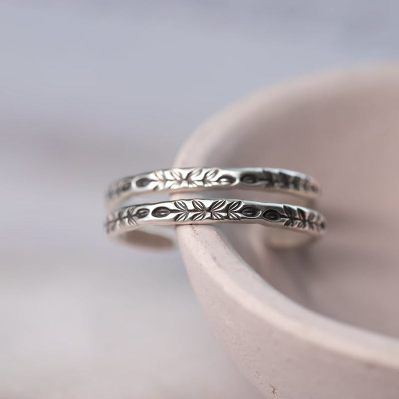 Sparkling Hoop Earrings in Silver