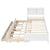 White Twin Bed with Bookcase, Trundle, and Drawers