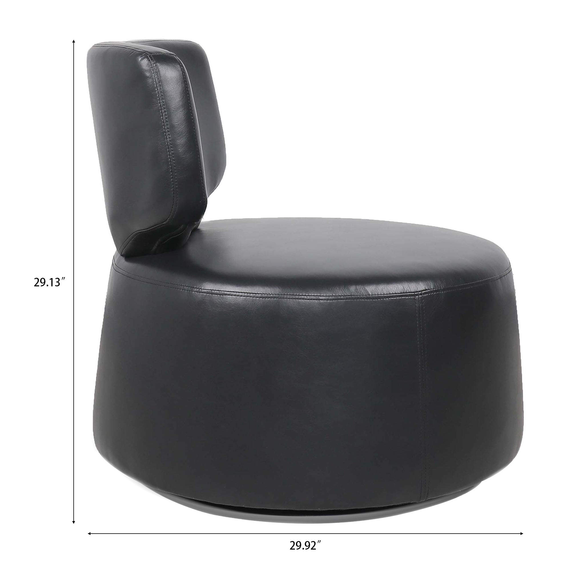 Minimal Black 360-Degree Swivel Chair