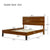 Queen Size Mid-Century Modern Solid Pinewood Bed Frame