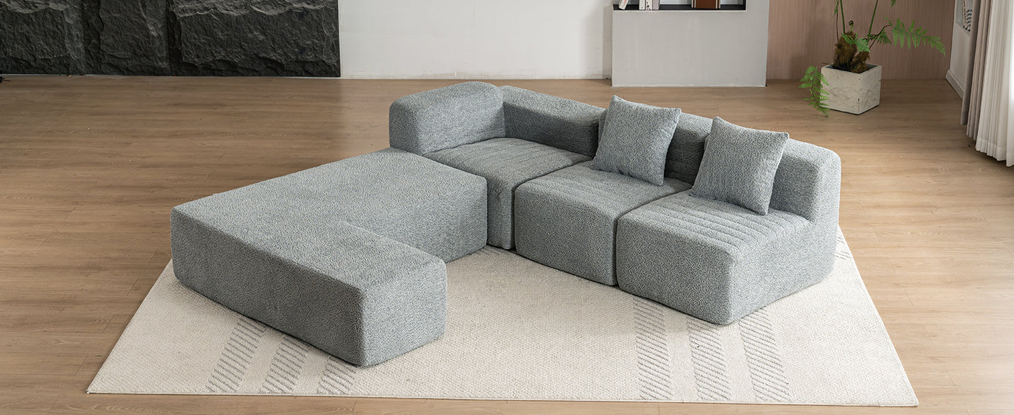 Chamonix Modular Sectional Sofa in Gray