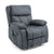 Lumbar Heating & Massage Recliner In Charcoal Fabric