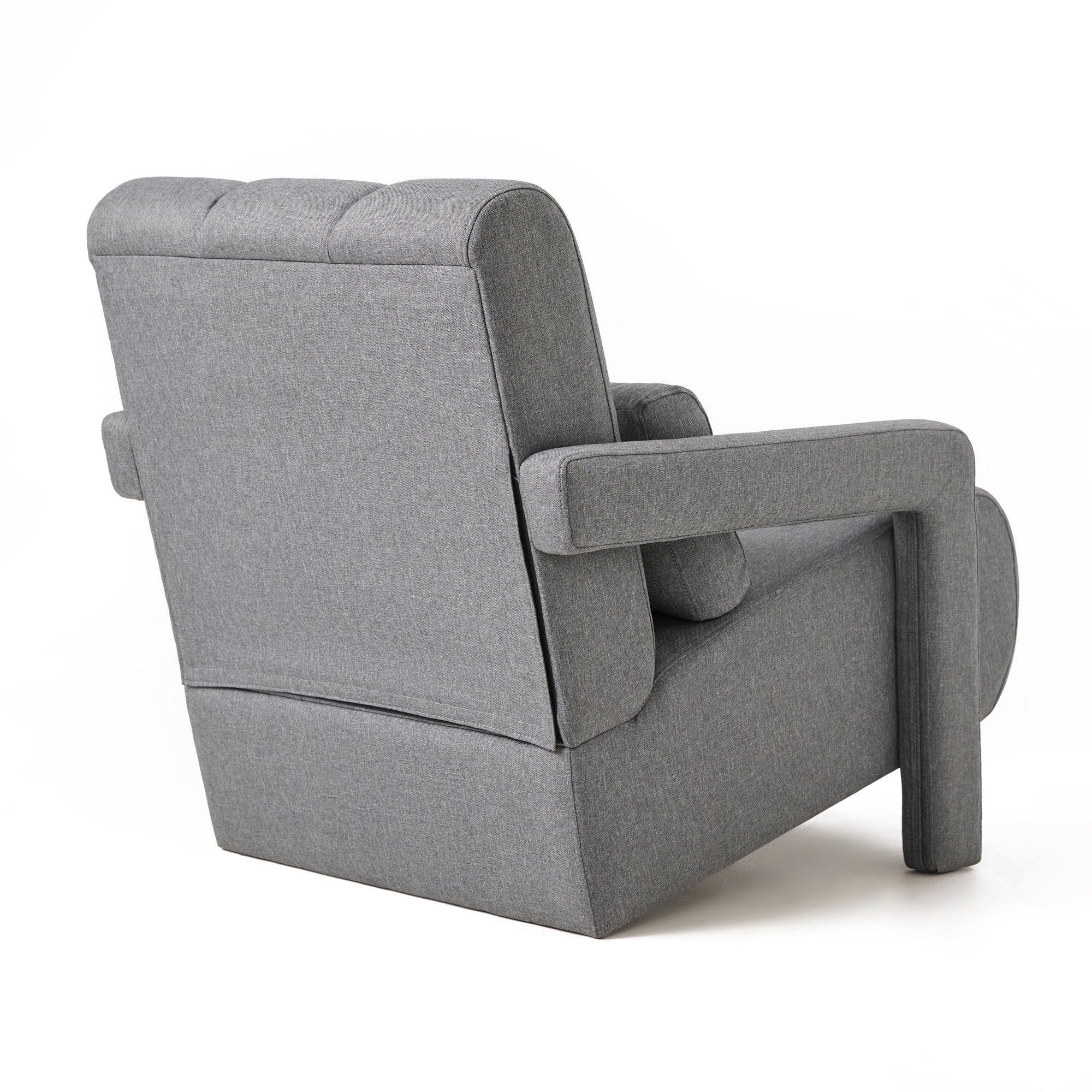 Modern Dark Gray Upholstered Accent Chair