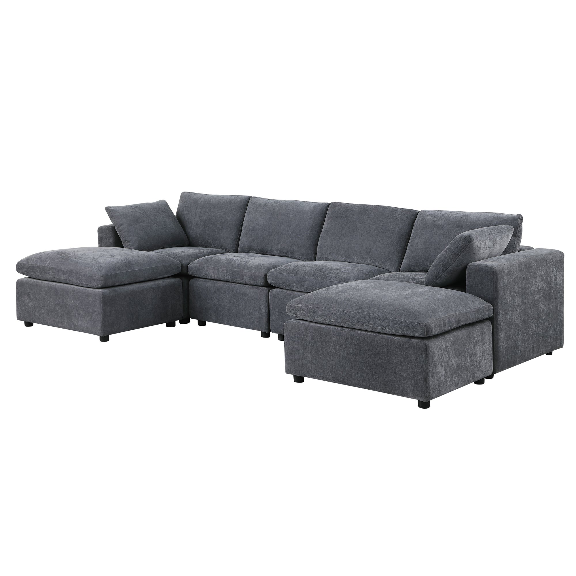 Montreal U-Shaped Modular Sofa in Grey