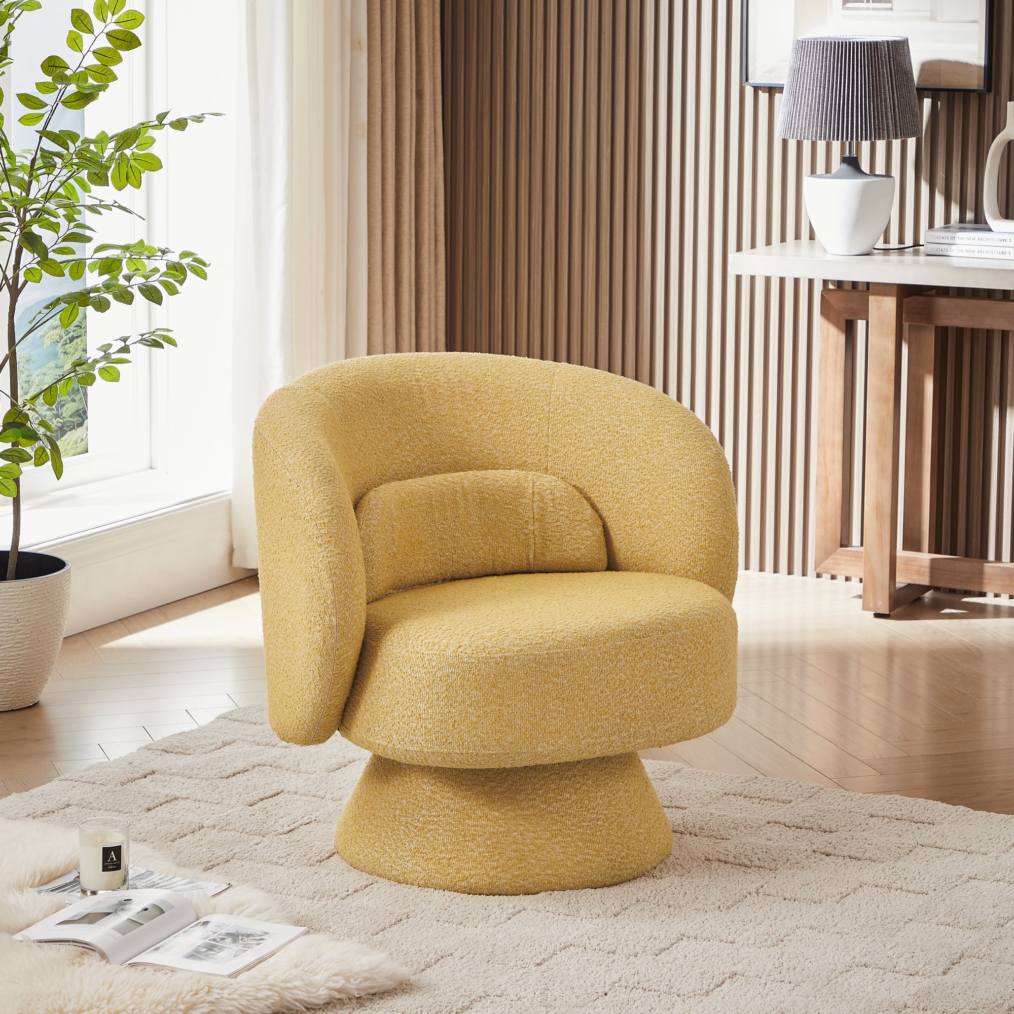 360 Degree Swivel Sherpa Accent Chair