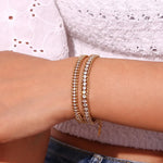 Load image into Gallery viewer, 18k Accented Diamond Tennis Bracelet
