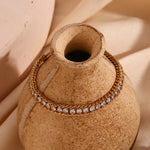 Load image into Gallery viewer, 18k Accented Diamond Tennis Bracelet
