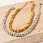 Load image into Gallery viewer, 18k Beaded Diamond Center Necklace and Bracelets
