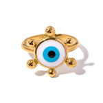 Load image into Gallery viewer, 18k Bohemian Evil Eye Rings
