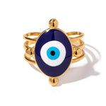 Load image into Gallery viewer, 18k Bohemian Evil Eye Rings
