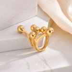 Load image into Gallery viewer, 18k Bold Layered Ball Wrap Ring

