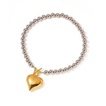 Load image into Gallery viewer, 18k Chunky Silver &amp; Gold Heart Necklace
