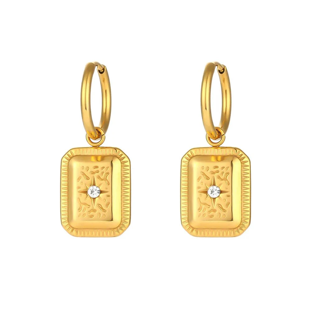 18k Cuban North Star Tarot Necklace and Earring