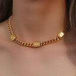 Load image into Gallery viewer, 18k Cuban North Star Tarot Necklace and Earring
