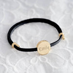Load image into Gallery viewer, 18k Custom Suede Circle Name Bracelet
