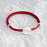 Load image into Gallery viewer, 18k Custom Suede Circle Name Bracelet
